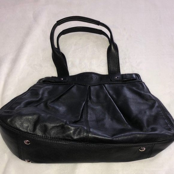 Coach Handbags - Black and Green Coach Shoulder Bag